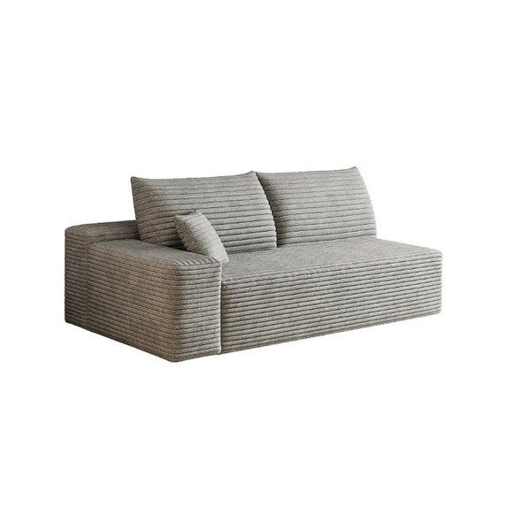 English Elm Y159-3Seat-Left-Black-Sofa Corduroy Sectional for Modern Living Rooms with Cloud Silhouette Antique Grey Left W2824P452806