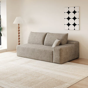English Elm Y159-3Seat-Left-Black-Sofa Corduroy Sectional for Modern Living Rooms with Cloud Silhouette Camel Right W2824P457751