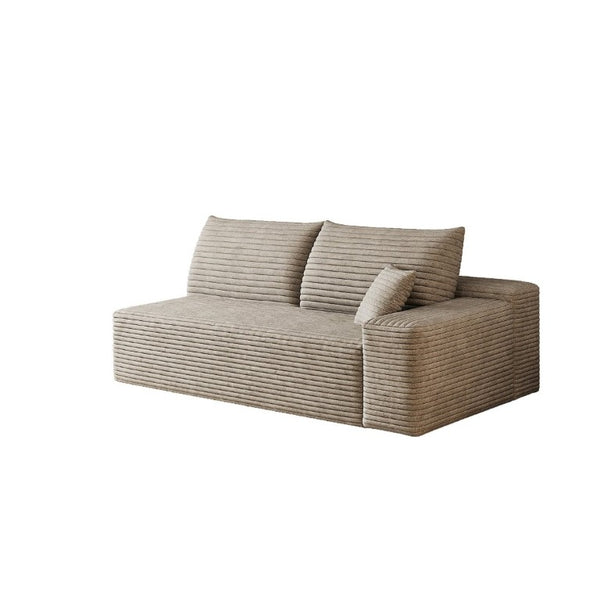 English Elm Y159-3Seat-Left-Black-Sofa Corduroy Sectional for Modern Living Rooms with Cloud Silhouette Camel Right W2824P457751