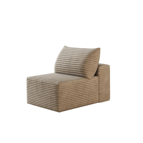 English Elm Y159-1s-grey Corduroy Single Chaise Lounge Reversible Low Profile Living Room Accent Seat Camel W2824P457757