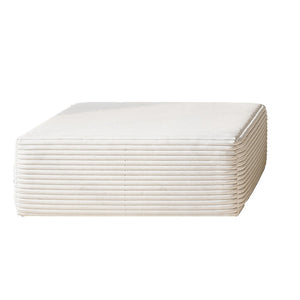 English Elm Y159-ottoman-grey Plush Corduroy Modular Ottoman for Contemporary Living Rooms and Bedrooms White W2824P474639