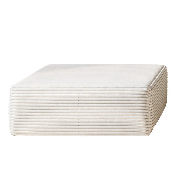 English Elm Y159-ottoman-grey Plush Corduroy Modular Ottoman for Contemporary Living Rooms and Bedrooms White W2824P474639