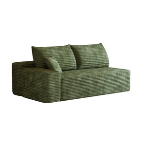 English Elm Y159-3Seat-Left-Black-Sofa Corduroy Sectional for Modern Living Rooms with Cloud Silhouette Green Left W2824P474640