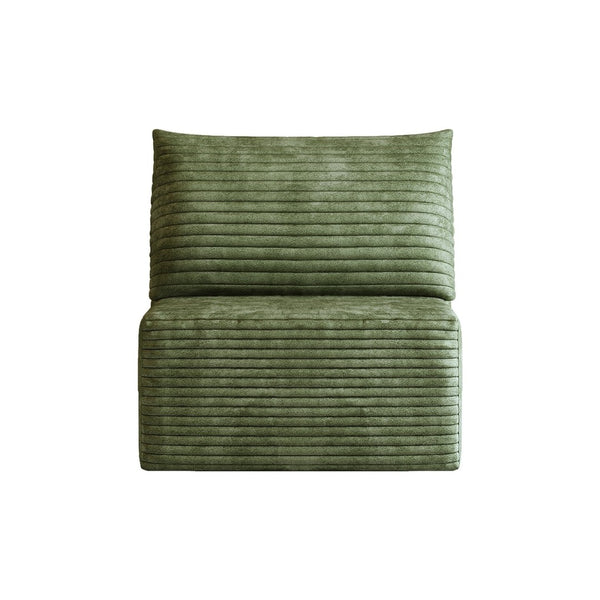 English Elm Y159-1s-white Corduroy Modular Sectional Reversible Chaise Deep Sink Comfort Sofa Green W2824P474648