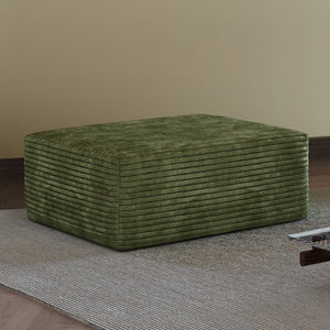 English Elm Y159-ottoman-grey Plush Corduroy Modular Ottoman for Contemporary Living Rooms and Bedrooms Green W2824P474650