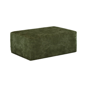 English Elm Y159-ottoman-grey Plush Corduroy Modular Ottoman for Contemporary Living Rooms and Bedrooms Green W2824P474650