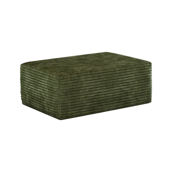 English Elm Y159-ottoman-grey Plush Corduroy Modular Ottoman for Contemporary Living Rooms and Bedrooms Green W2824P474650