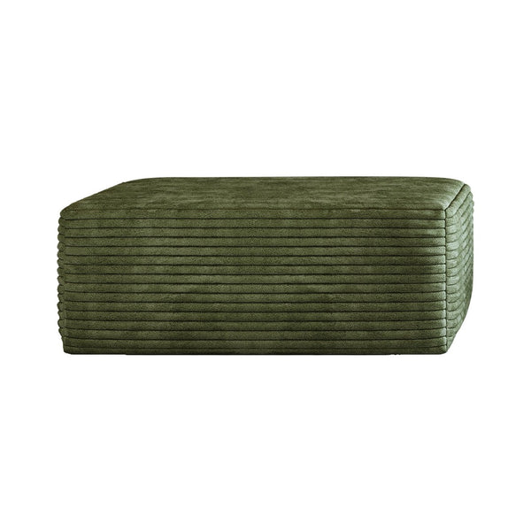 English Elm Y159-ottoman-grey Plush Corduroy Modular Ottoman for Contemporary Living Rooms and Bedrooms Green W2824P474650