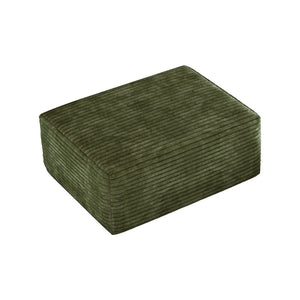 English Elm Y159-ottoman-grey Plush Corduroy Modular Ottoman for Contemporary Living Rooms and Bedrooms Green W2824P474650