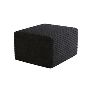 English Elm Sofa Ottoman Modular Sectional in Plush Corduroy with Reversible Chaise Configuration Black W2824P492202