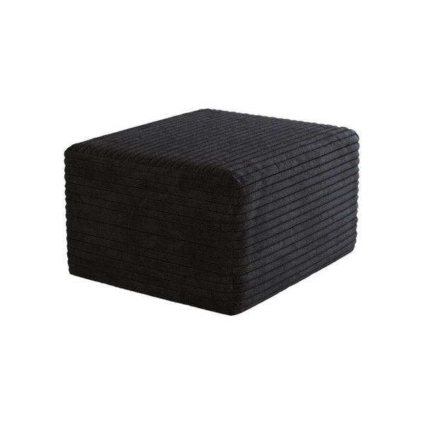 English Elm Sofa Ottoman Modular Sectional in Plush Corduroy with Reversible Chaise Configuration Black W2824P492202