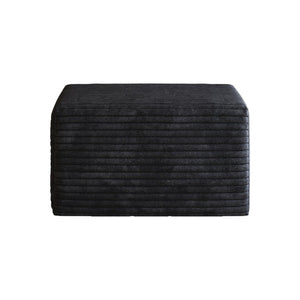 English Elm Sofa Ottoman Modular Sectional in Plush Corduroy with Reversible Chaise Configuration Black W2824P492202