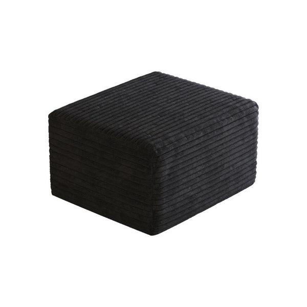 English Elm Sofa Ottoman Modular Sectional in Plush Corduroy with Reversible Chaise Configuration Black W2824P492202