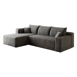 English Elm 95 Inch Cloud Sectional Corduroy Sofa Deep Seat U Shape Lounge for Living Room W2824P492203
