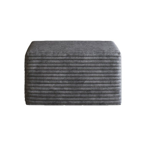 English Elm Sofa Ottoman Modular Sectional in Plush Corduroy with Reversible Chaise Configuration Dark Grey W2824P492206