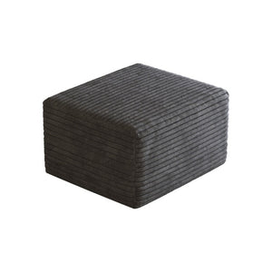 English Elm Sofa Ottoman Modular Sectional in Plush Corduroy with Reversible Chaise Configuration Dark Grey W2824P492206