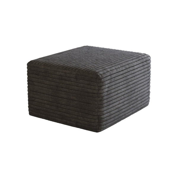 English Elm Sofa Ottoman Modular Sectional in Plush Corduroy with Reversible Chaise Configuration Dark Grey W2824P492206