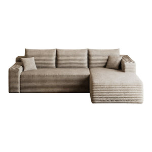 English Elm 95 Inch U Shaped Corduroy Sectional Sofa Deep Seat Modular Couch for Living Room W2824P492208