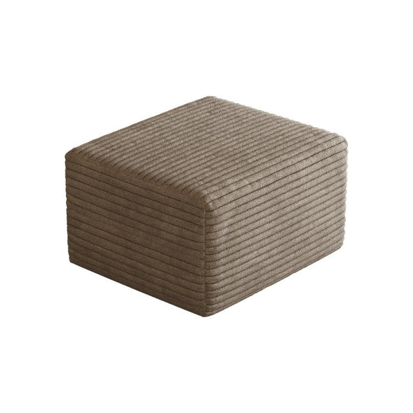 English Elm Sofa Ottoman Modular Sectional in Plush Corduroy with Reversible Chaise Configuration Camel W2824P492209