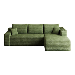 English Elm 95 Inch U Shaped Sectional Sofa in Plush Corduroy for Modern Living Rooms No Assembly W2824P492211