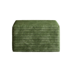 English Elm Sofa Ottoman Modular Sectional in Plush Corduroy with Reversible Chaise Configuration Green W2824P492212