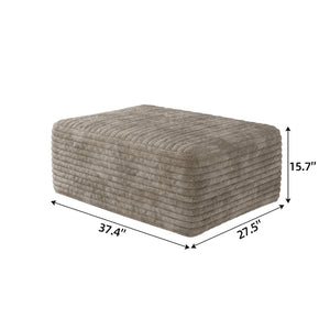 English Elm 37.40Sofa Ottoman Plush Corduroy Low Profile Floor Lounge Seat for Living Room W2824P496514