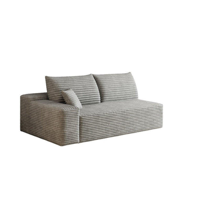 English Elm Y165-3L-Grey Corduroy Left Facing Sectional with Reversible Chaise for Modern Living W2824P503198
