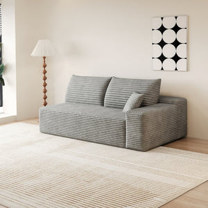 English Elm Y165-3L-Black Corduroy Sectional Sofa with Reversible Chaise for Modern Living Rooms Antique Grey Right W2824P503199
