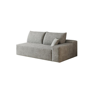 English Elm Y165-3L-Black Corduroy Sectional Sofa with Reversible Chaise for Modern Living Rooms Antique Grey Right W2824P503199