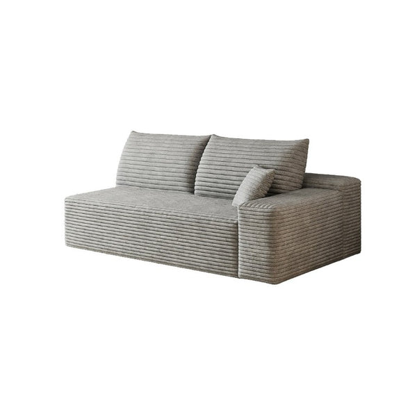 English Elm Y165-3L-Black Corduroy Sectional Sofa with Reversible Chaise for Modern Living Rooms Antique Grey Right W2824P503199