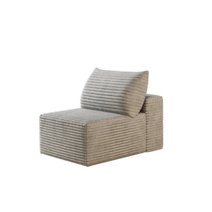 English Elm Y165-1S-Grey Corduroy Cloud Sofa Single Seat Lounge Chair for Studio Living Antique Grey W2824P503203