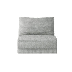 English Elm Y165-1S-Grey Corduroy Cloud Sofa Single Seat Lounge Chair for Studio Living Antique Grey W2824P503203