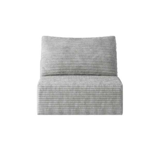 English Elm Y165-1S-Grey Corduroy Cloud Sofa Single Seat Lounge Chair for Studio Living Antique Grey W2824P503203