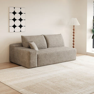 English Elm Y165-3L-Black Corduroy Sectional Sofa with Reversible Chaise for Modern Living Rooms Camel Left W2824P503205
