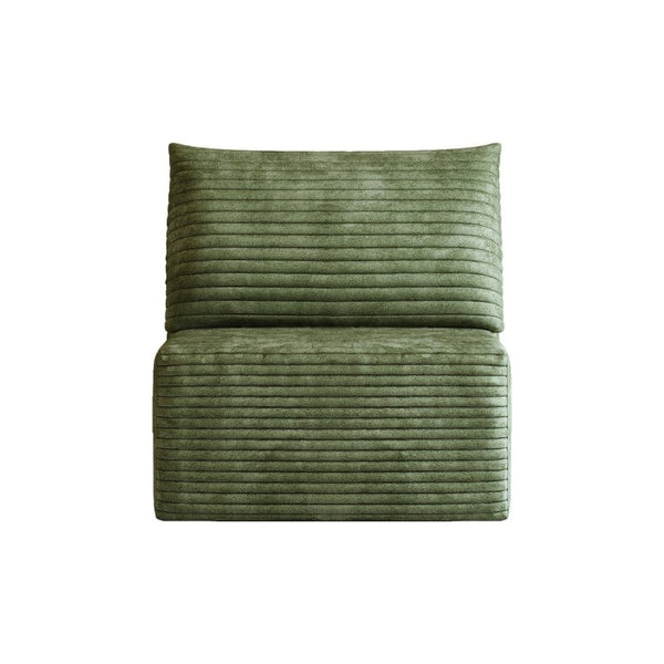 English Elm Y165-1S-Green Corduroy Single Seat Sofa Cloud Cushion Accent Chair for Modern Living W2824P503221