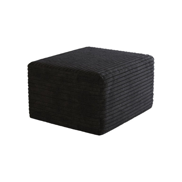 English Elm Sofa Ottoman Modular Sectional in Plush Corduroy Ready to Use for Modern Living Black W2824P510989