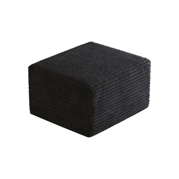 English Elm Sofa Ottoman Modular Sectional in Plush Corduroy Ready to Use for Modern Living Black W2824P510989