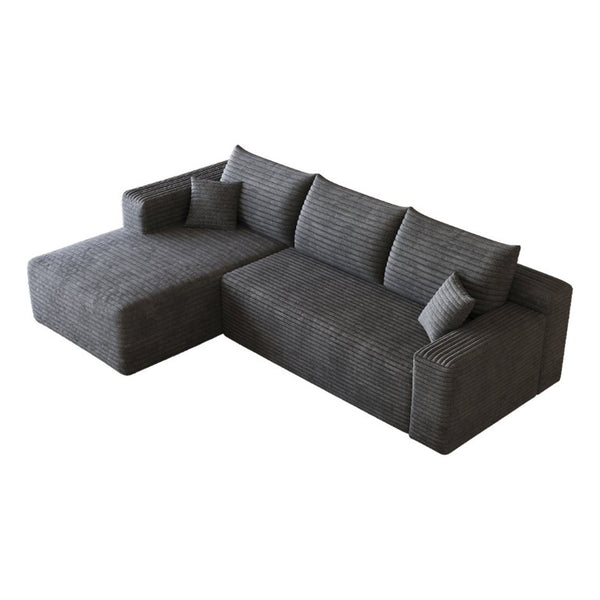 English Elm 95 Inch U Shaped Sectional Sofa Plush Corduroy Deep Seat Modern Minimalist Living Room W2824P510991