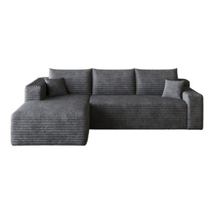English Elm 95 Inch U Shaped Sectional Sofa Plush Corduroy Deep Seat Modern Minimalist Living Room W2824P510991