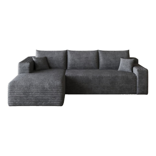 English Elm 95 Inch U Shaped Sectional Sofa Plush Corduroy Deep Seat Modern Minimalist Living Room W2824P510991