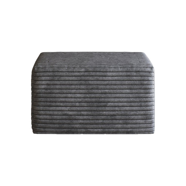 English Elm Sofa Ottoman Modular Sectional in Plush Corduroy Ready to Use for Modern Living Dark Grey W2824P510993