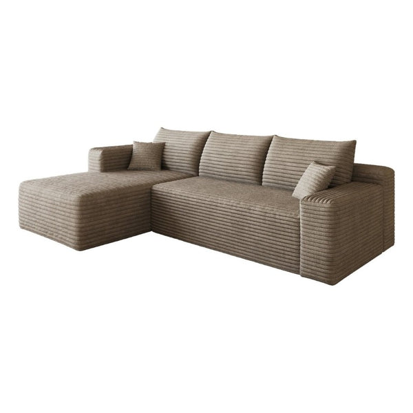 English Elm 95 Inch Cloud U Shaped Sectional Plush Corduroy Deep Seat Sofa for Living Room W2824P510995