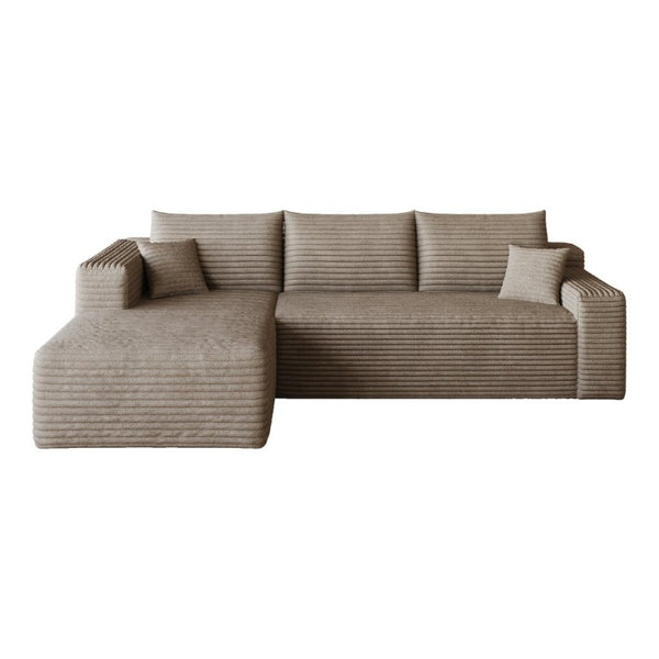 English Elm 95 Inch Cloud U Shaped Sectional Plush Corduroy Deep Seat Sofa for Living Room W2824P510995