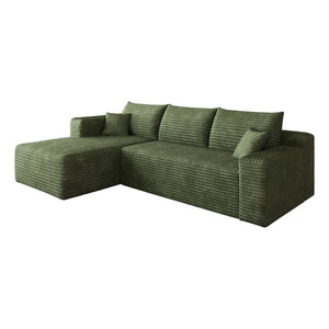English Elm 95 Inch Cloud Sofa U Shaped Sectional Plush Corduroy Upholstered Living Room Couch W2824P510998