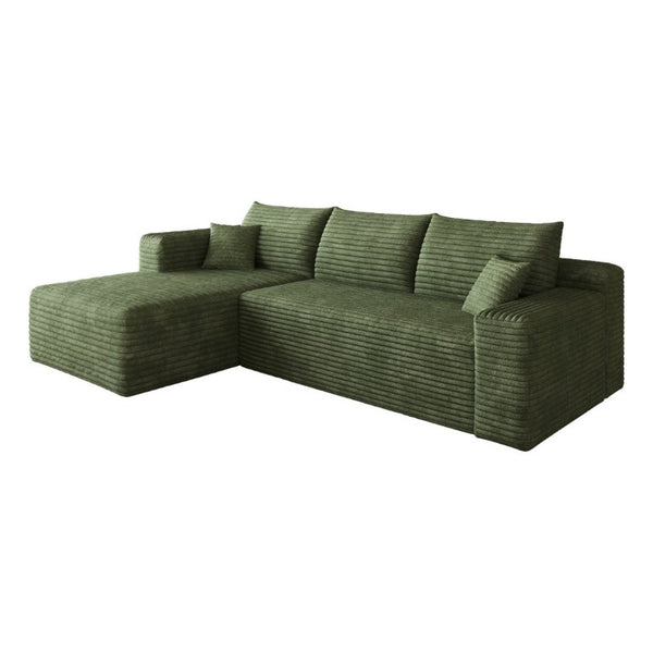 English Elm 95 Inch Cloud Sofa U Shaped Sectional Plush Corduroy Upholstered Living Room Couch W2824P510998