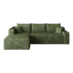 English Elm 95 Inch Cloud Sofa U Shaped Sectional Plush Corduroy Upholstered Living Room Couch W2824P510998