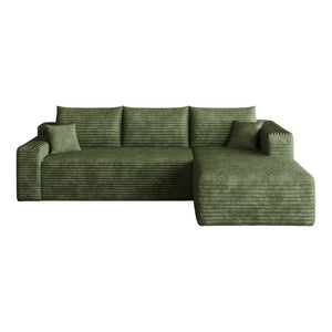 English Elm 95 Inch Cloud Sofa U Shaped Sectional Plush Corduroy Deep Seat Modern Living Room W2824P511000
