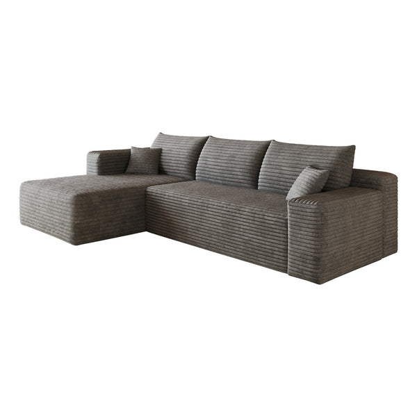 English Elm 103 Inch Cloud Sectional Corduroy L Shaped Sofa Deep Seat Minimalist Living Room Couch W2824P515744