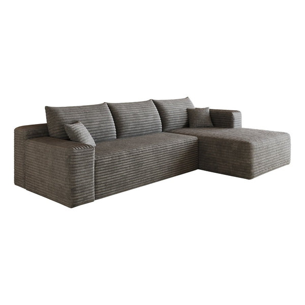 English Elm 103 Inch Cloud Sectional L Shaped Sofa Plush Corduroy Deep Seat Minimalist Lounge W2824P515745