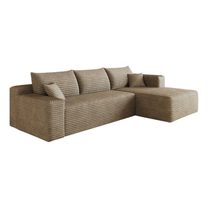 English Elm 103 Inch Cloud Sectional Sofa Plush Corduroy Deep Seat L Shape Living Room Couch W2824P515750